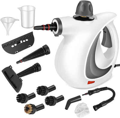 Blossom Handheld Steam Cleaner 1050W – 12-Piece Accessory Kit, 3 Bar Pressure Sanitize