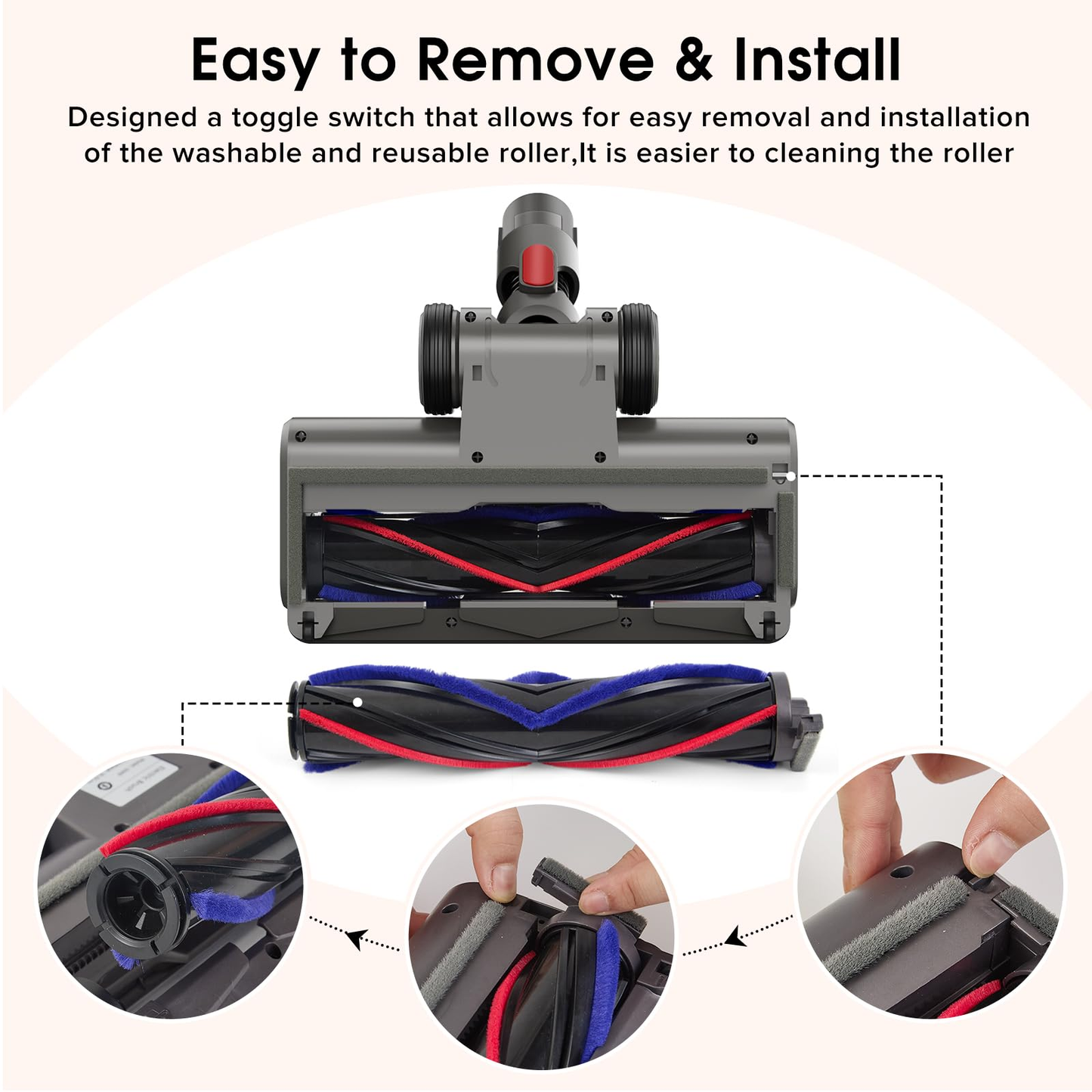 Brush Head of Vacuum Cleaner Suitable for Dyson V7 V8 V10 V11 V15