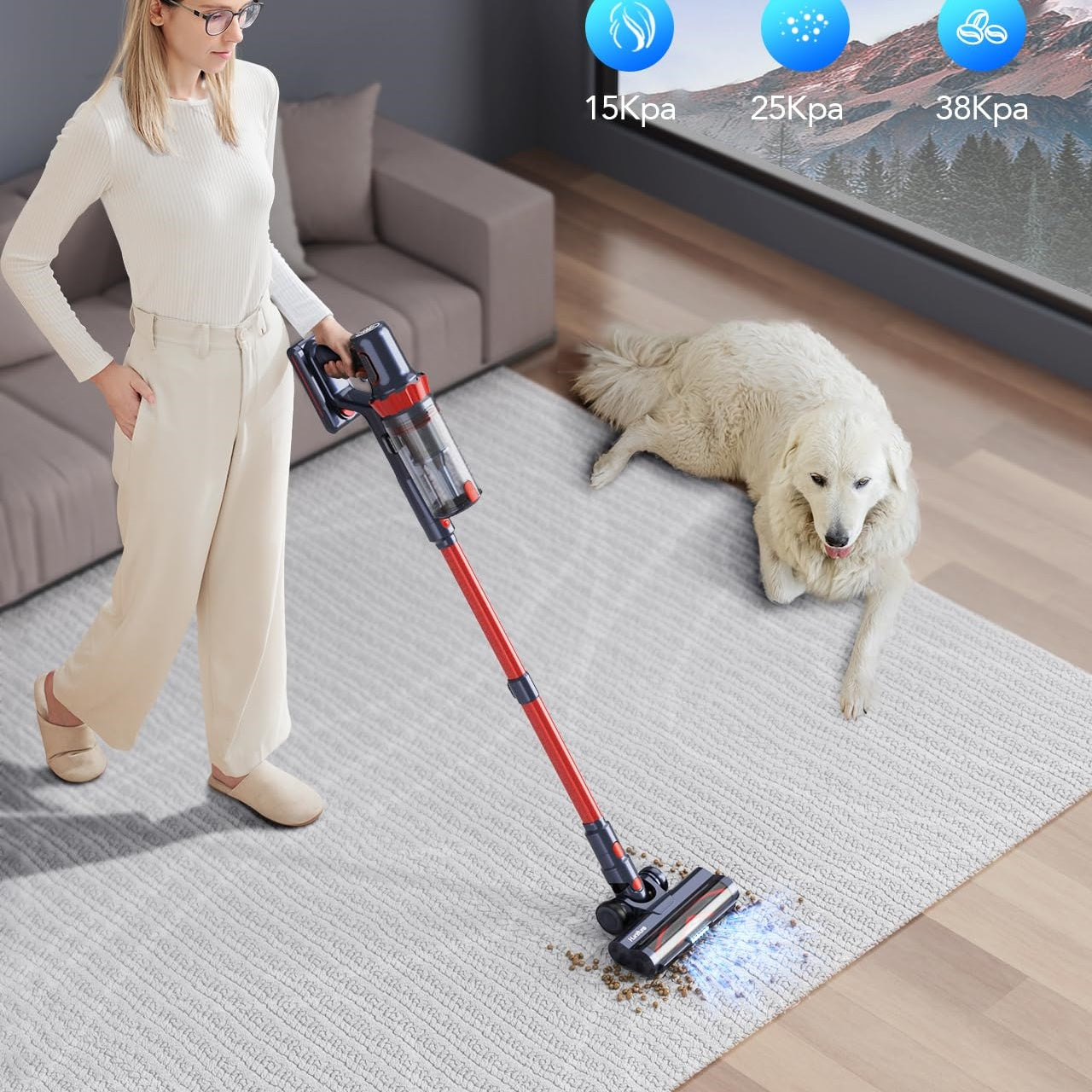 Blossom VC01 Cordless Vacuum Cleaner Red