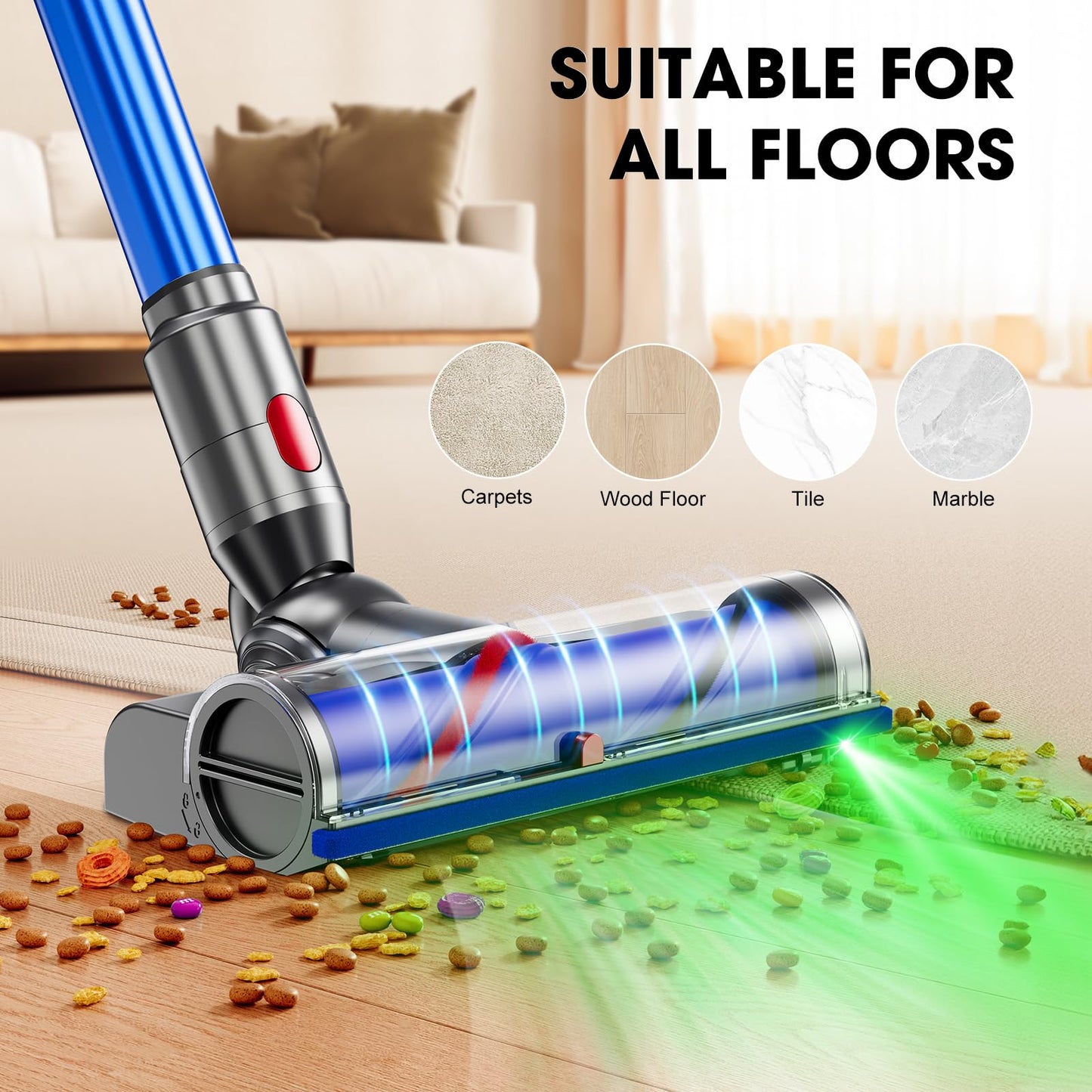 Direct Drive Cleaner Head Turbine Floor Tool for Dyson V7 V8 V10 V11 V15